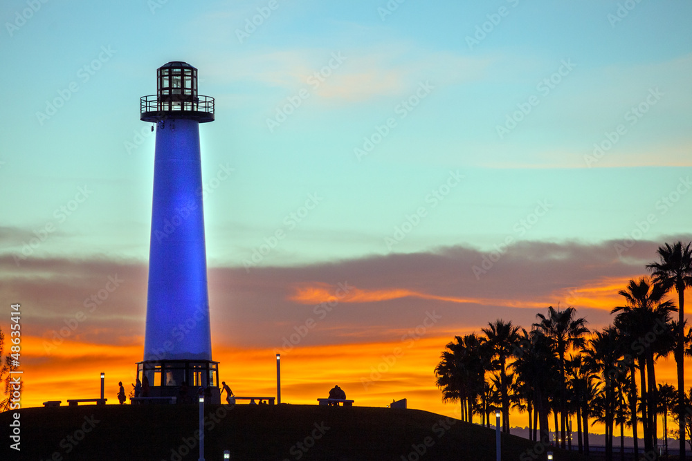Leuchtturm in der Marina von Los Angeles