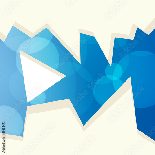 Abstract blue background with rounds and sharp fragments
