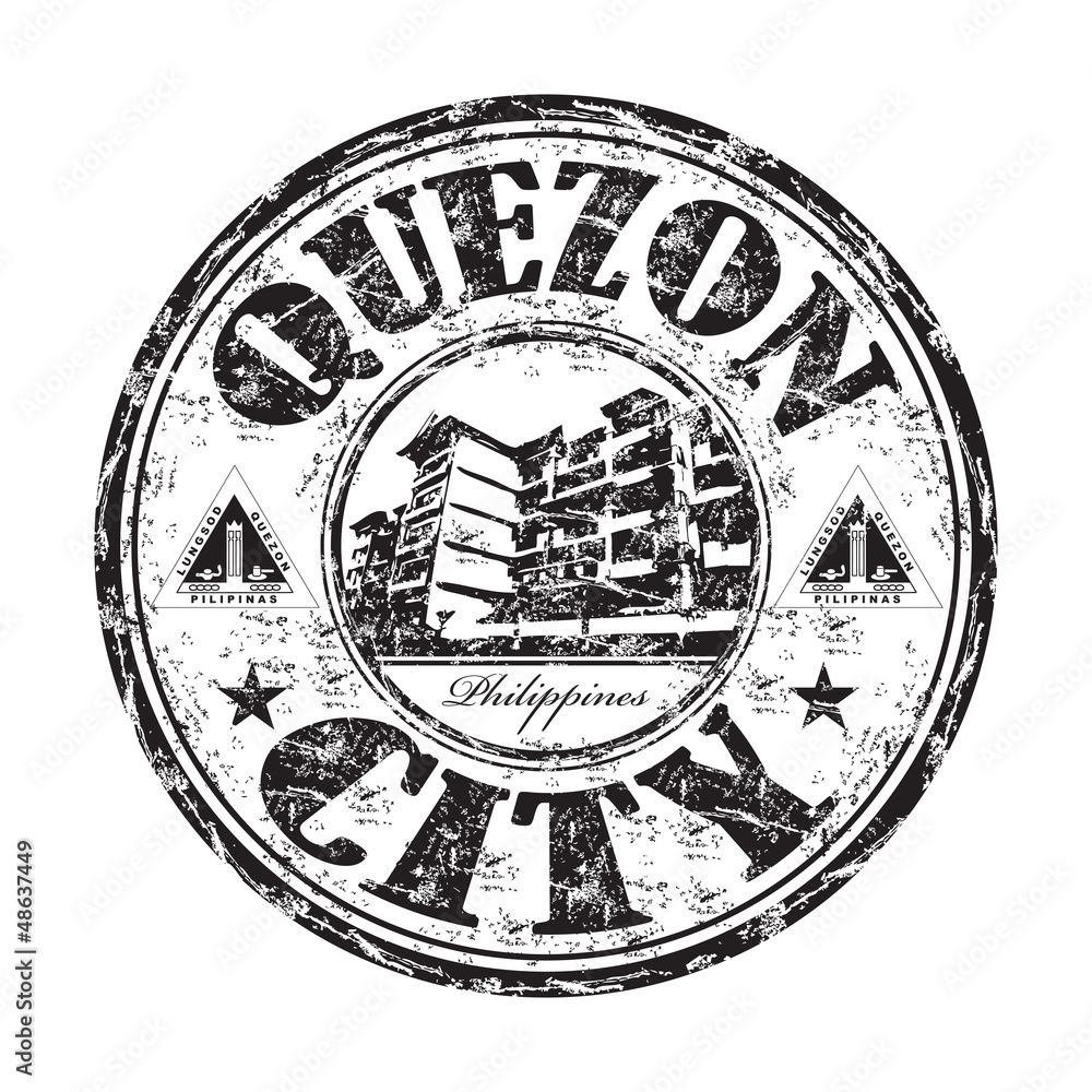 Fototapeta premium Quezon City grunge rubber stamp