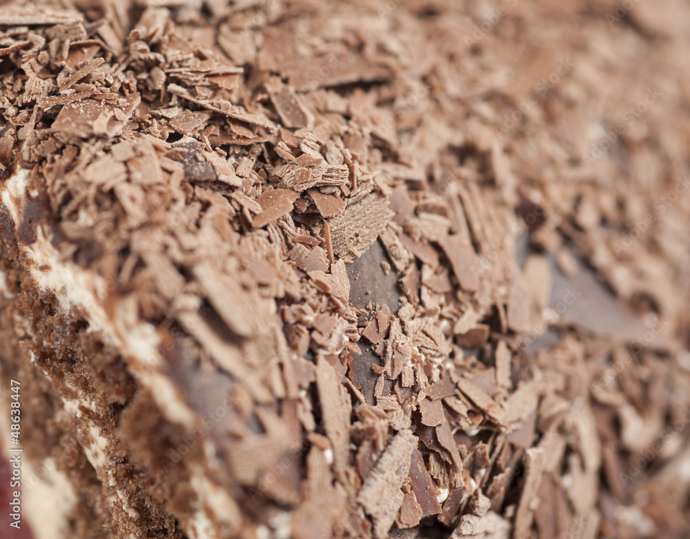 Closeup of chocolate flakes Closeup of chocolate flakes
