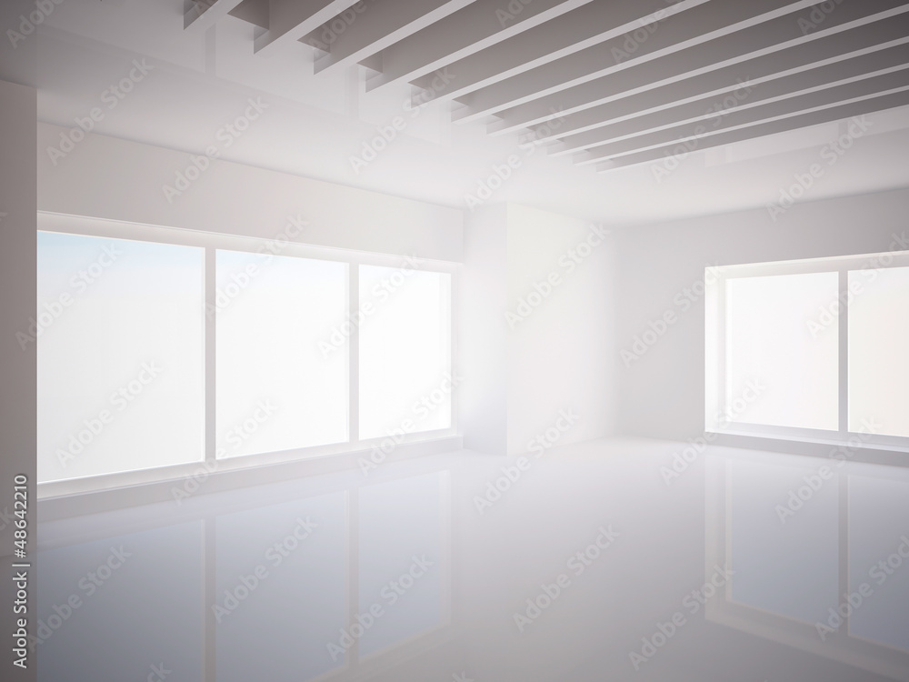 white empty interior white empty interior