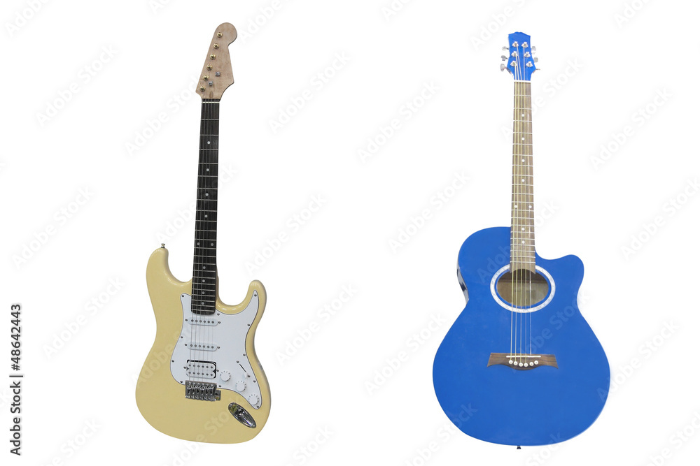 Naklejka premium yellow guitar