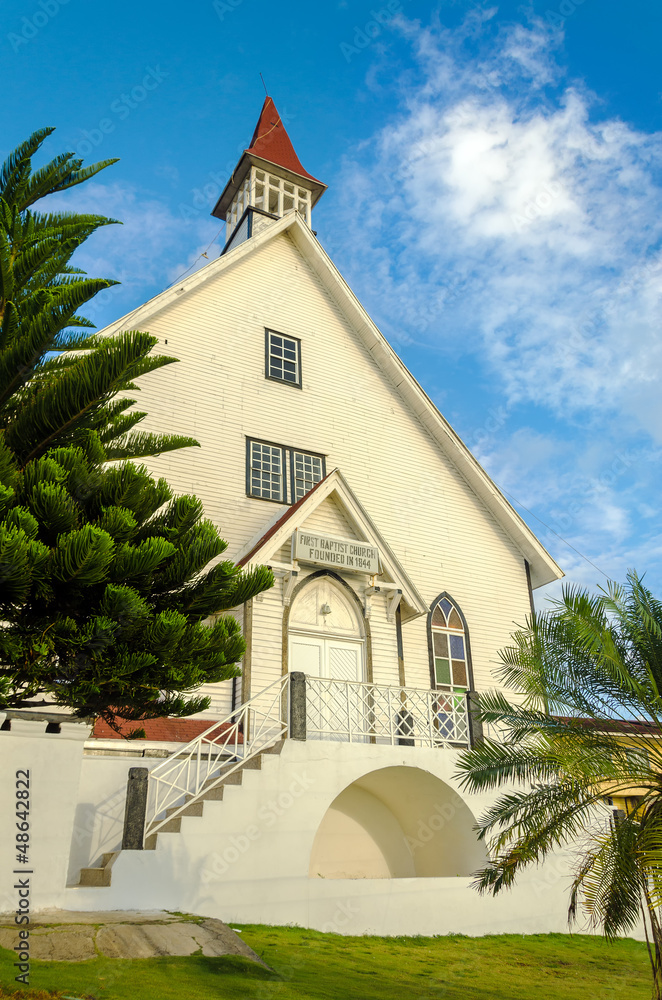 Old Baptist Church in San Andres