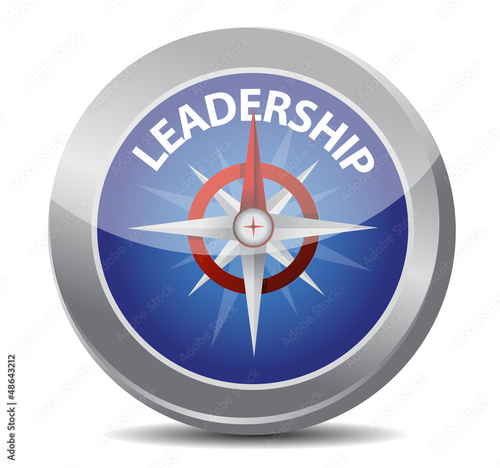 leadership red word indicated by compass leadership red word indicated by compass