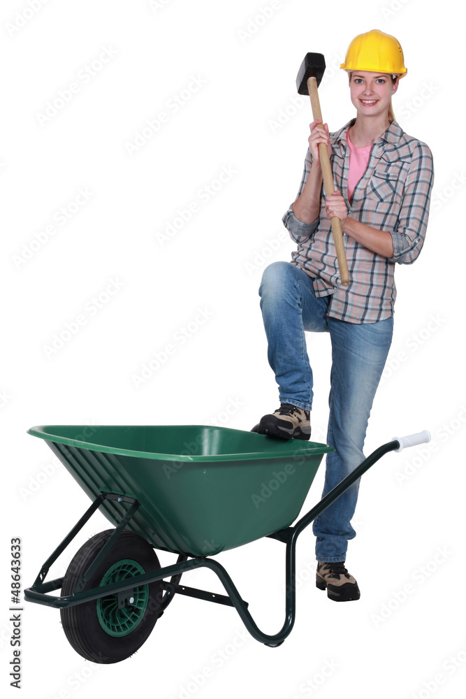 Woman construction worker Woman construction worker