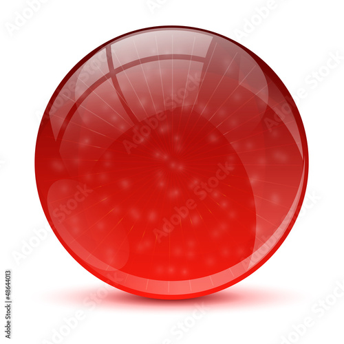 Red abstract icon ball