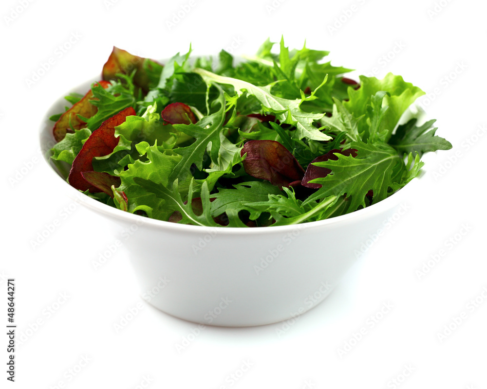 Fresh salad in a white plate Fresh salad in a white plate
