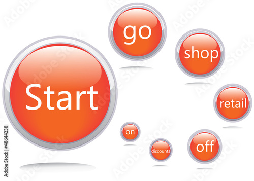 Vector icons.Start go shop