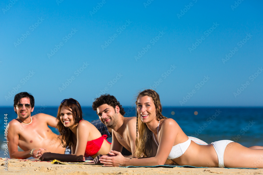 Friends on beach vacation in summer Friends on beach vacation in summer
