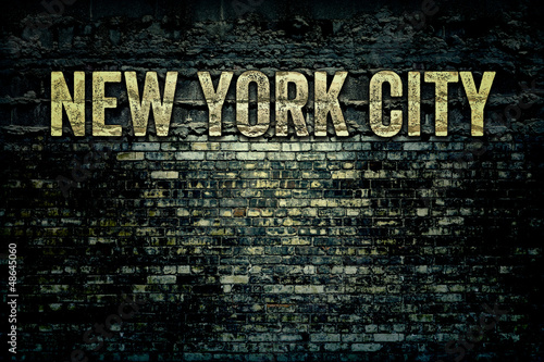 New York City Grungy Brick Wall