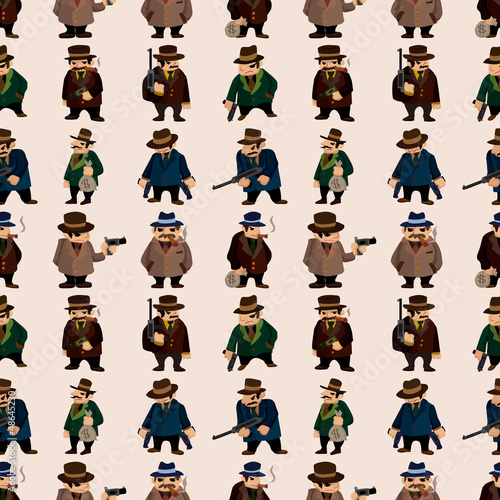 seamless mafia pattern
