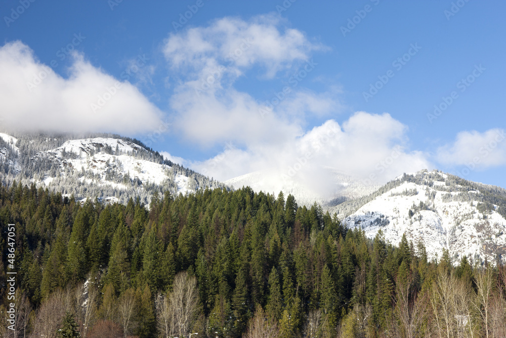 Mountains in winter.