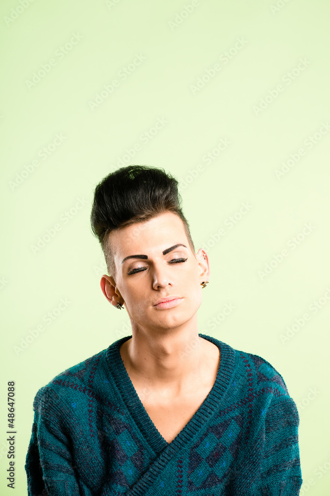 funny man portrait real people high definition green background funny man portrait real people high definition green background