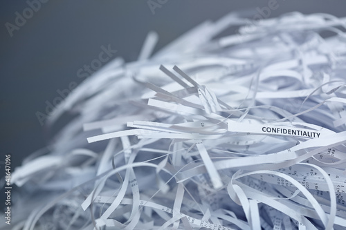 Fotografija Pile of shredded paper - confidentiality
