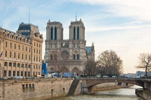 Notre Dame de Paris as seen from Pont Saint-Michel.