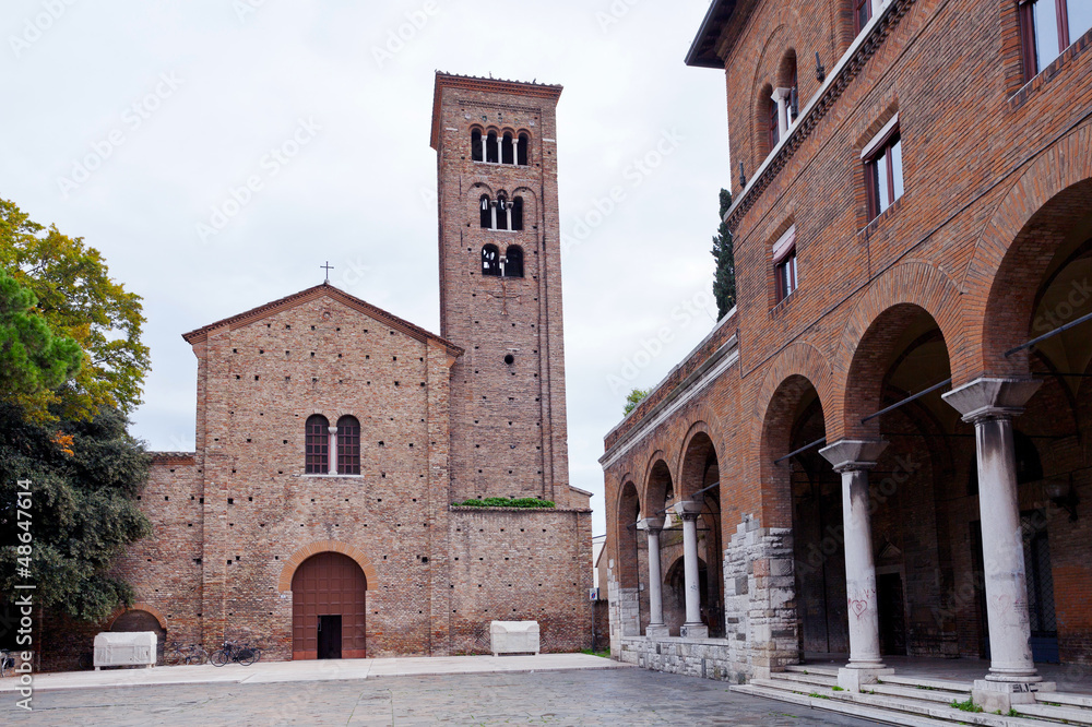 front view of St.francis Basilica in Ravenna