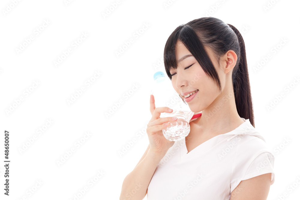 attractive sporty woman with pure water attractive sporty woman with pure water