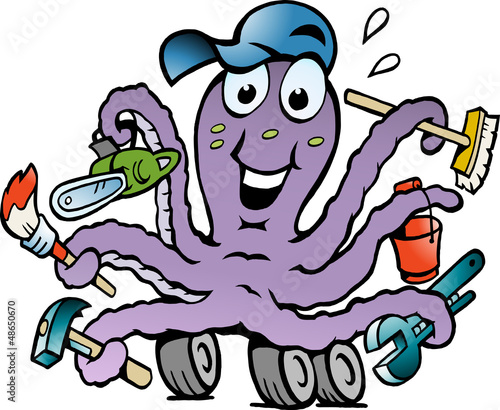 Happy Busy Octopus Handyman