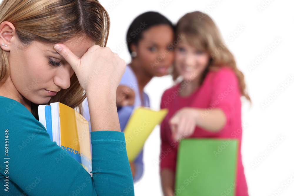 Female student being bullied