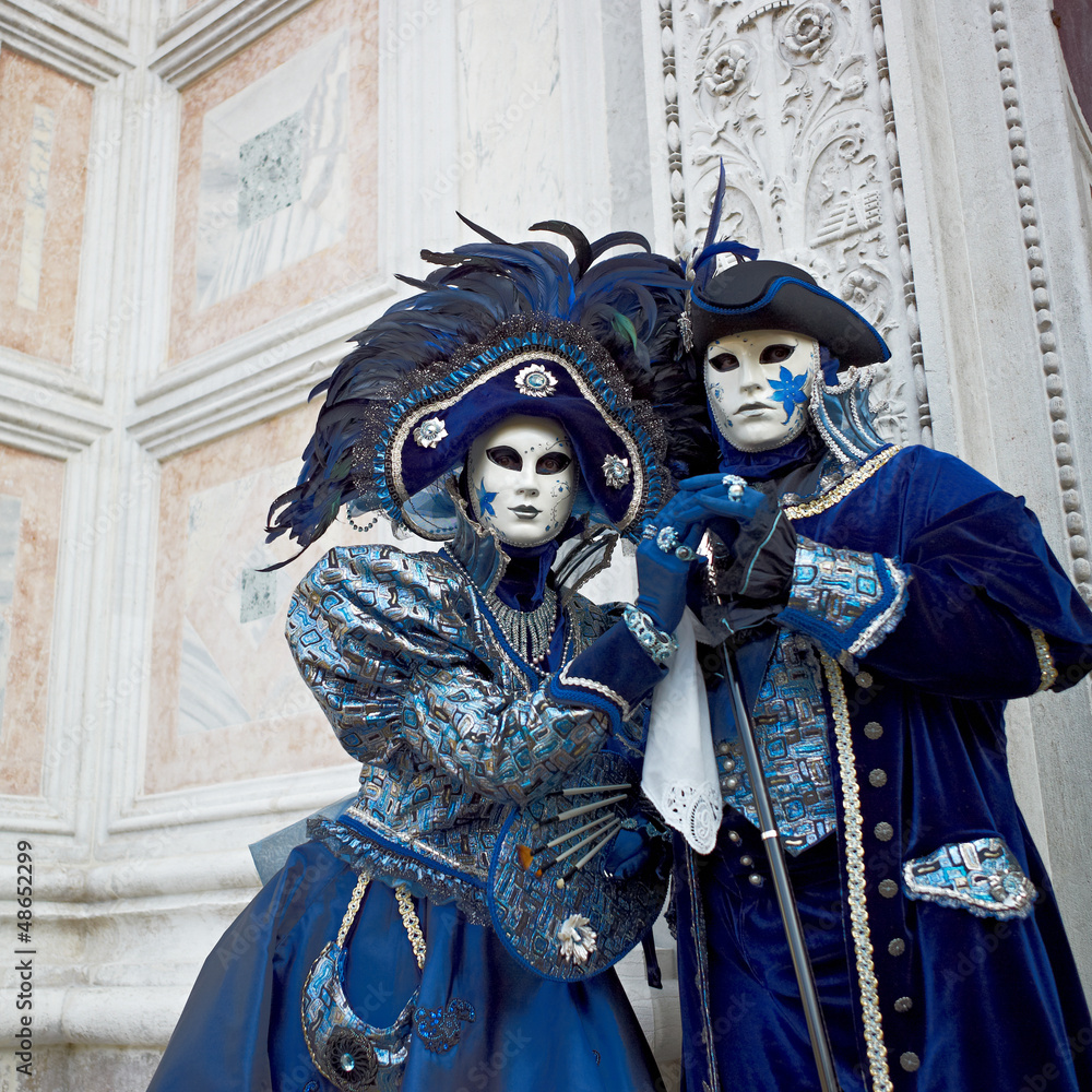 Person in Venetian costume attends Carnival of Venice. Person in Venetian costume attends Carnival of Venice.
