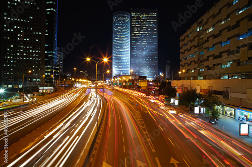 Night traffic jam