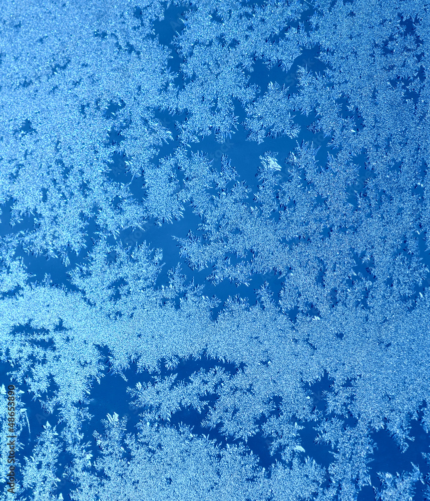 Ice background, frost on window Ice background, frost on window