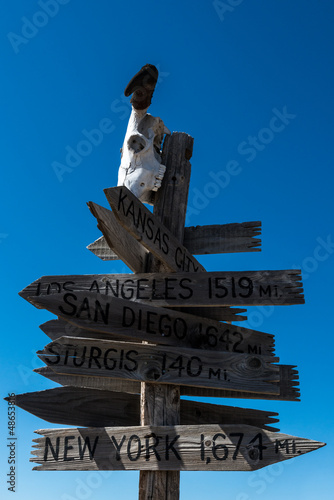 Photos Old Road Sign in the Ghost Town