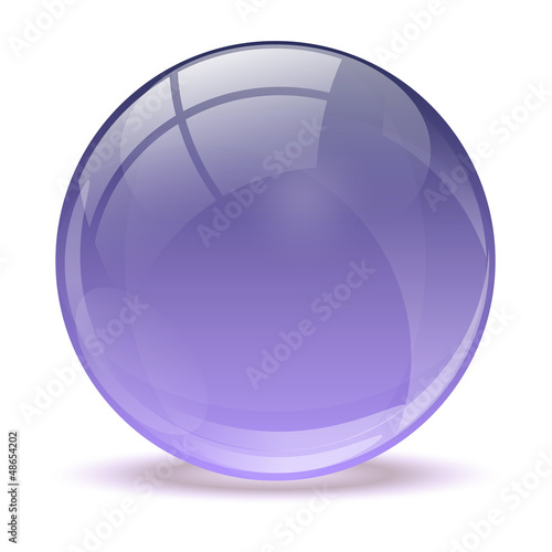 Purple abstract 3d icon ball