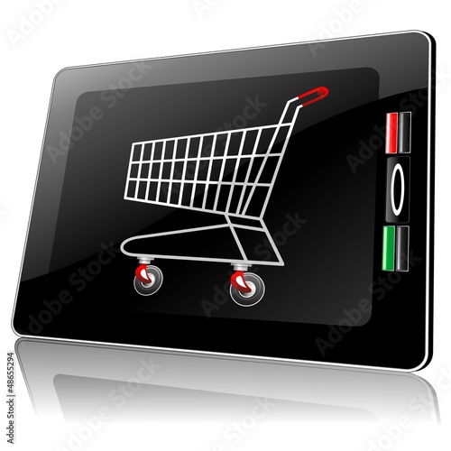 Smart Phone Tablet with Shopping Cart-Carrello Spesa in Computer