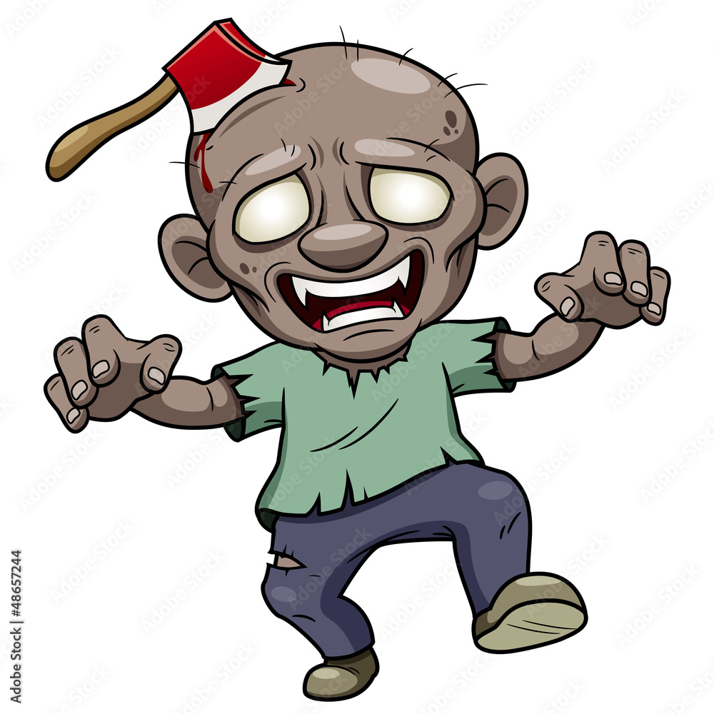 Obraz premium illustration of Cartoon zombie Vector
