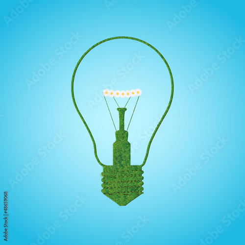 Grace silhouette of bulb lamp