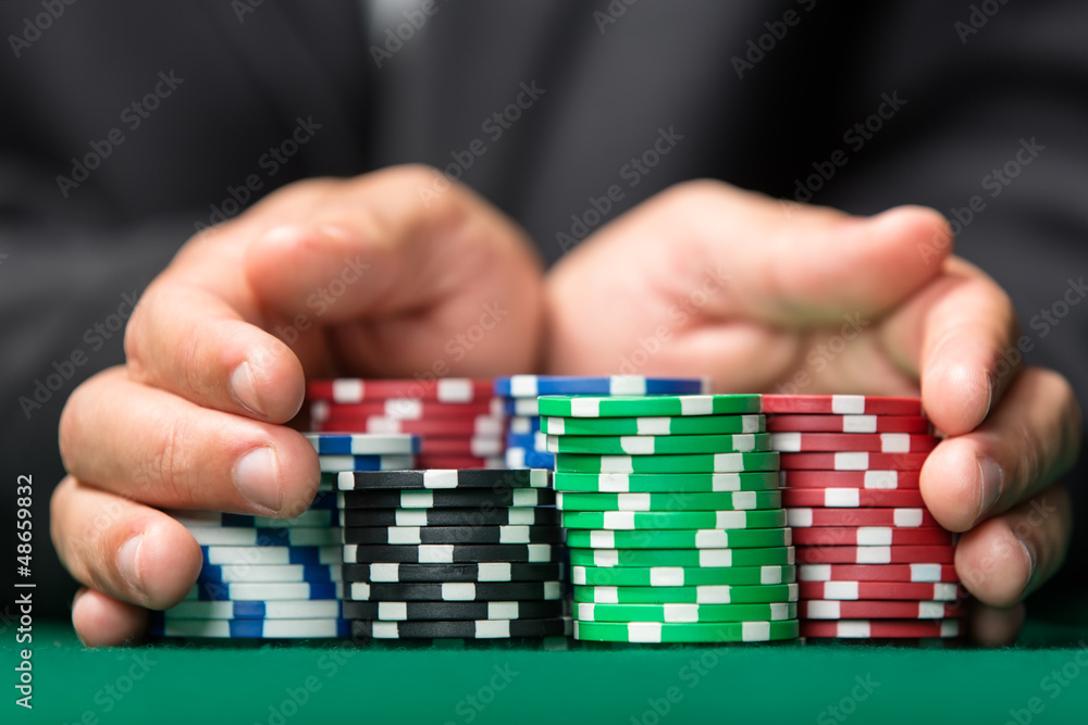 Fototapeta premium Poker player going