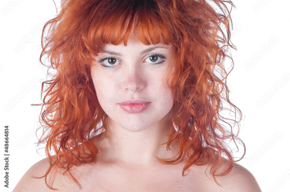 headshot of red headed beauty headshot of red headed beauty