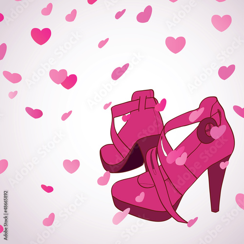 Female shoes background