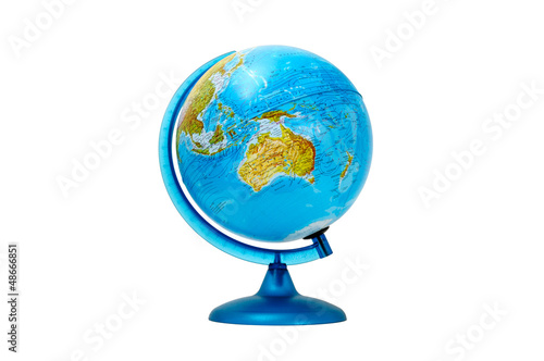 terrestrial global isolated on white background