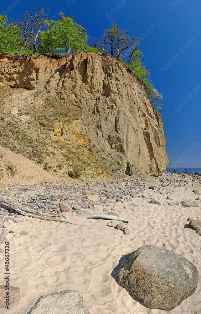 Obraz premium View of the cliff in Orlowo, Poland.