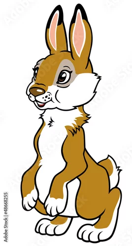 Naklejka na ścianę dziecinny królik