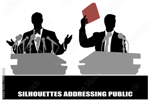person before a microphone
