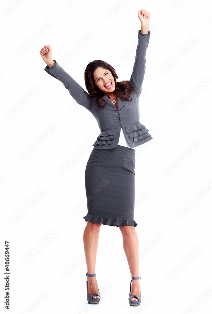 Happy Business woman. Success.