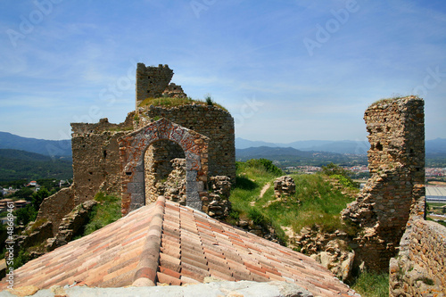 Palafolls castle is a famous medieval castle in Catalonia, Spain photo