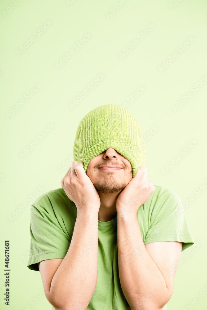 funny man portrait real people high definition green background Stock Photo  | Adobe Stock