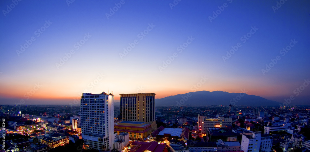 Fototapeta premium Chiang Mai sunset night view
