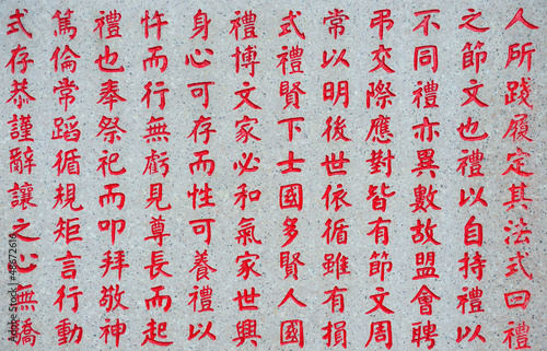 Canvas Print Chinese character background