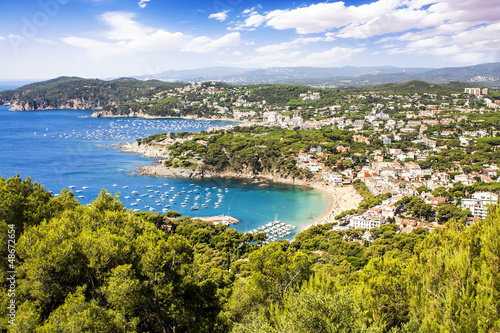 Calella de Palafrugell and Llafranc (Costa Brava) view , Catalon