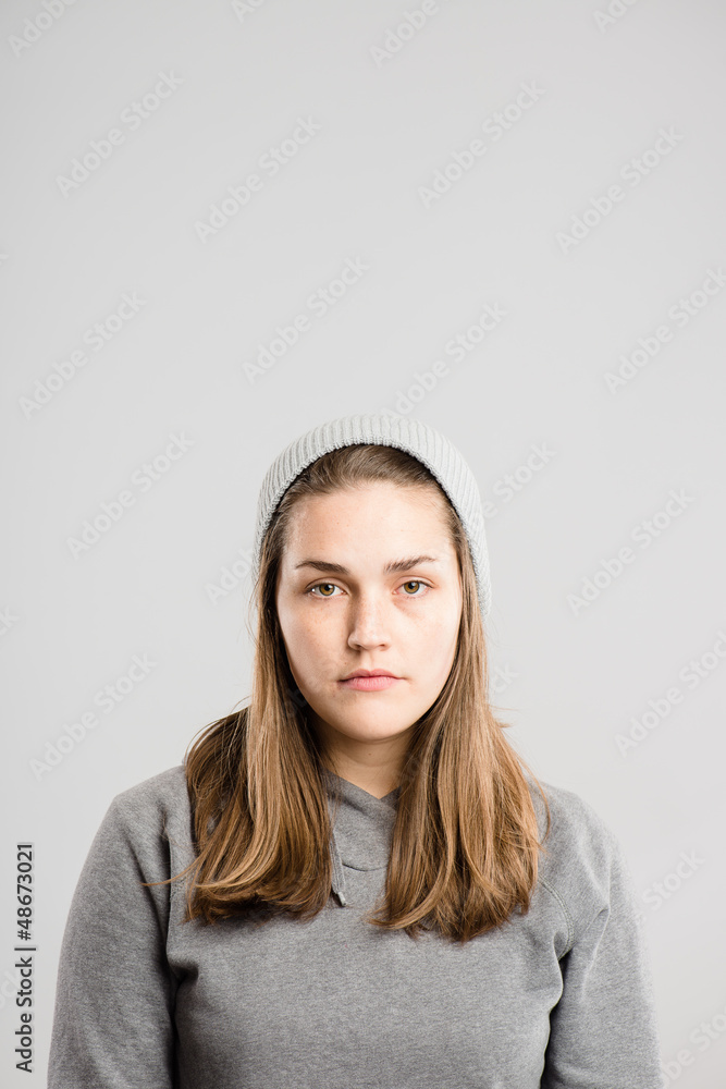 funny woman portrait real people high definition grey background funny woman portrait real people high definition grey background