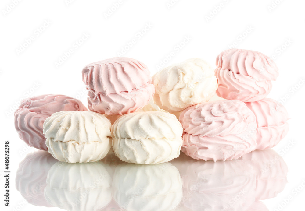 Marshmallows isolated on white Marshmallows isolated on white