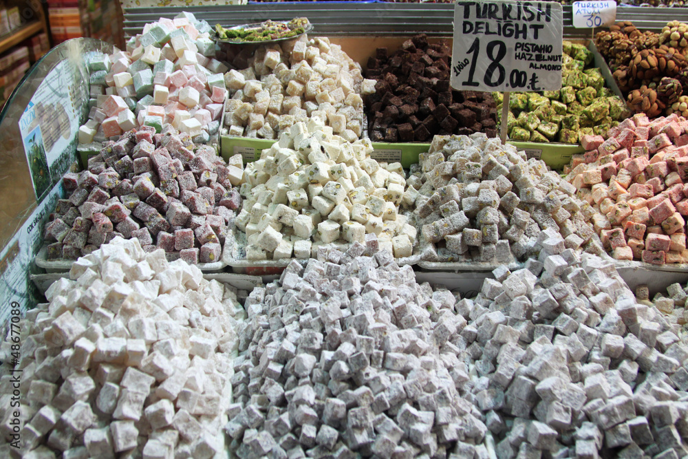 Turkish Delights in Grand Bazaar, Istanbul.