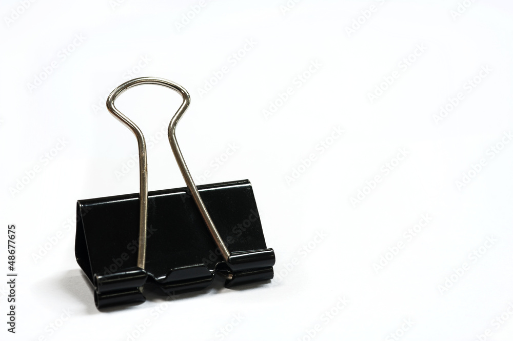 Clip for paper on white background Clip for paper on white background