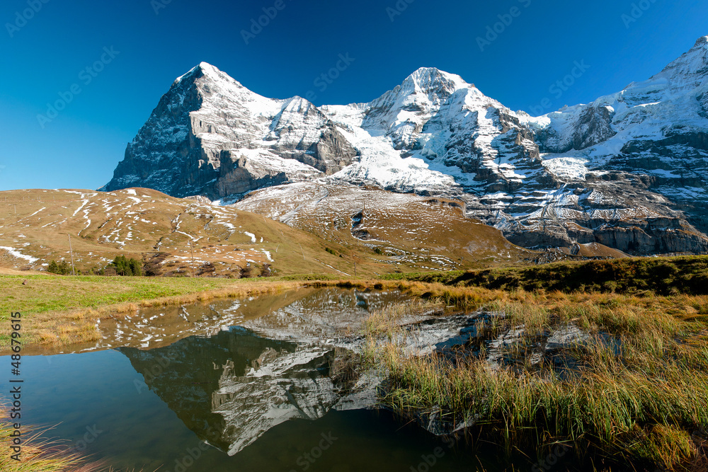 Eiger an Monch mountain panorama