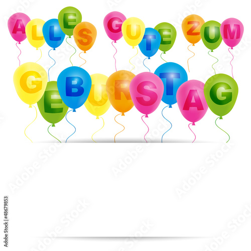 Happy Birthday Card - German
